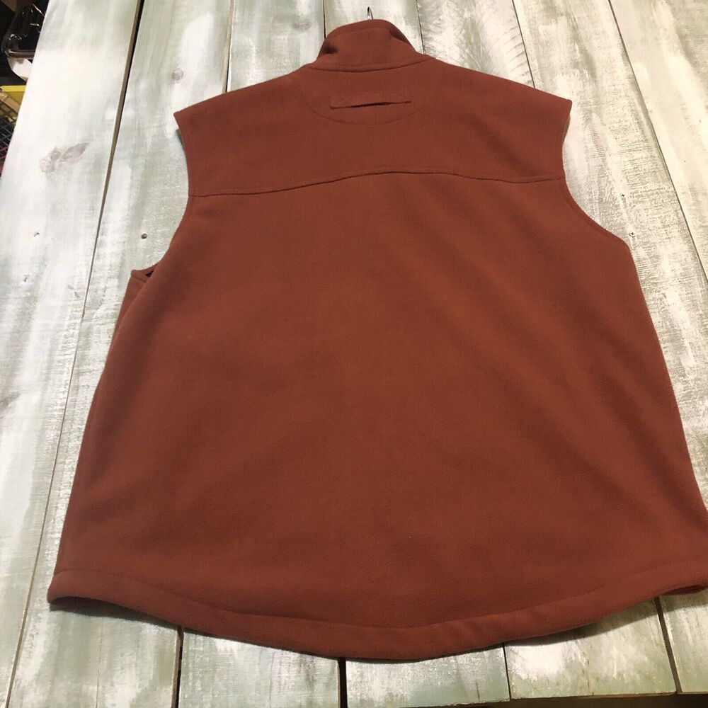 Duluth Trading Fleece Vest Mens Large Red Windproof Full Zip Workwear Heavy - Picture 11 of 11